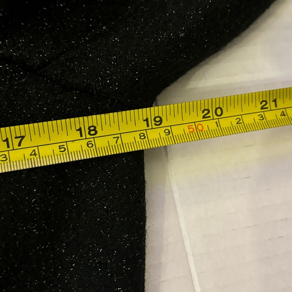 Talbots Women's Blazer Black/Metallic Jacket-Wool Blend-8 Petite-Ruffle-Warm - Picture 10 of 12